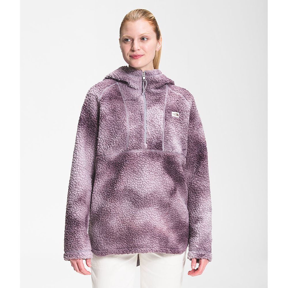 The North Face Fleece Jacket Womens Australia - The North Face Printed Ridge Tunic Grey (SXQ-269715)